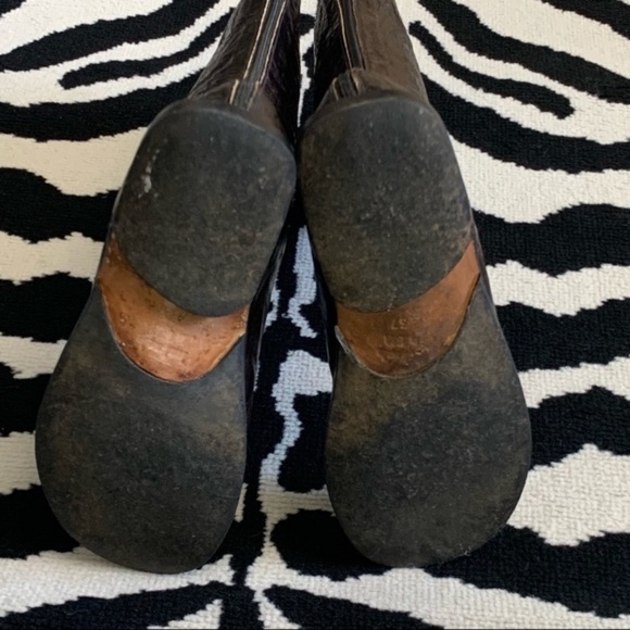 CYDWOQ Brown Crackled Leather Zip Up Mid Calf Boots Size 37 - Picture 8 of 16